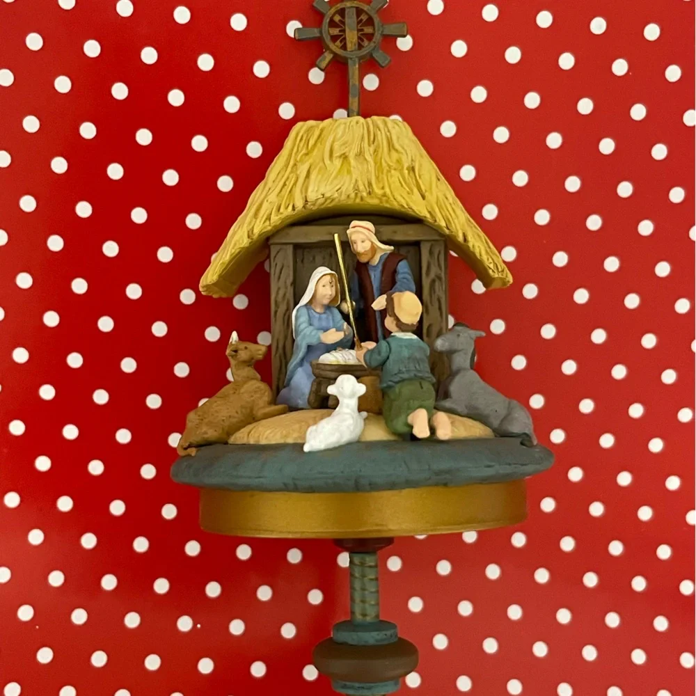 2002 HALLMARK A Song For The Lamb Of God Nativity Motion Christmas Ornament